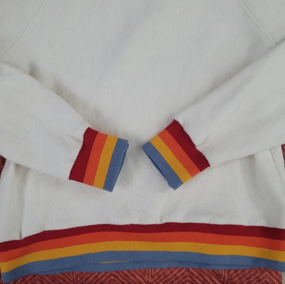 Marine Layer White Re-Spun Sweater with Stripes - Picture 7 of 7